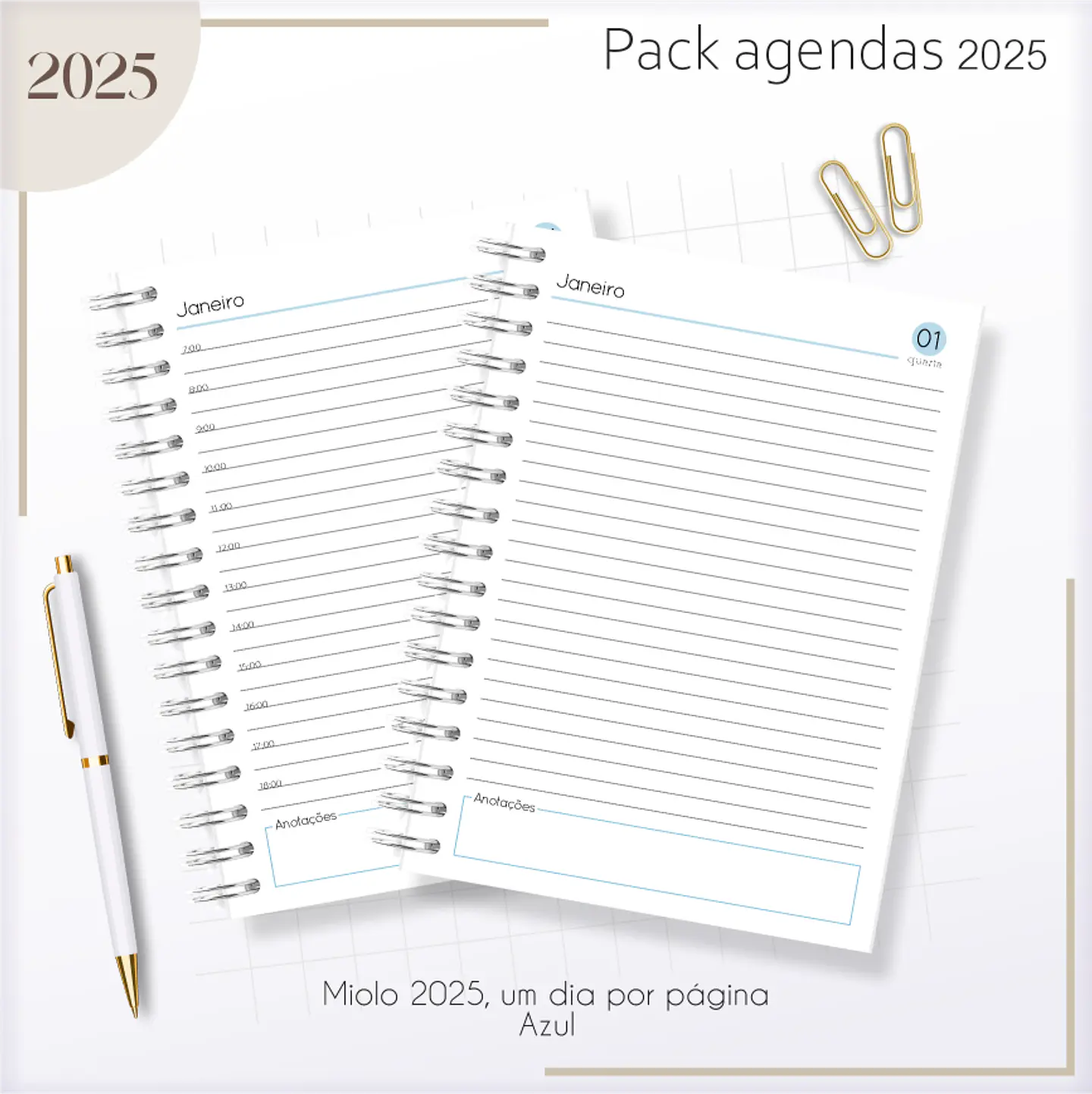 Arquivo Agendas Masculinas Combo 2025 - Lina 32