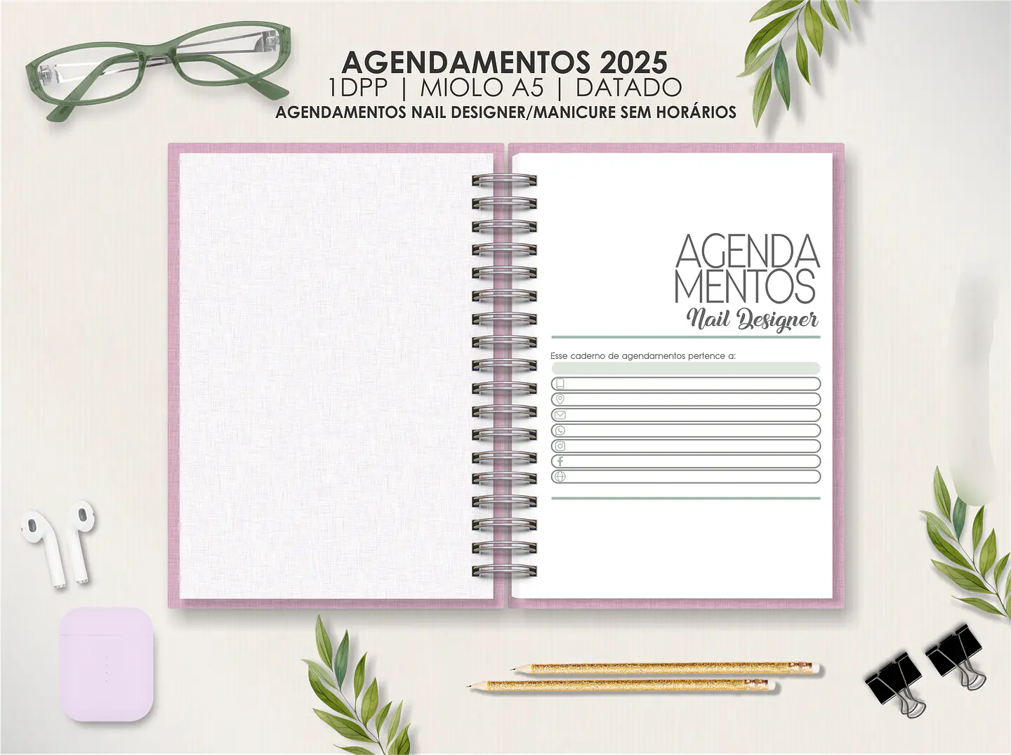 Arquivo Agendamento Nail Designer 2025 Sem Horário - MOLDES DA LÊ 6