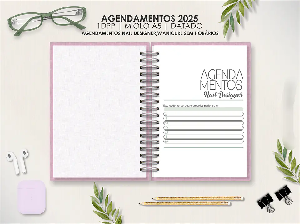 Arquivo Agendamento Nail Designer 2025 Sem Horário - MOLDES DA LÊ 6
