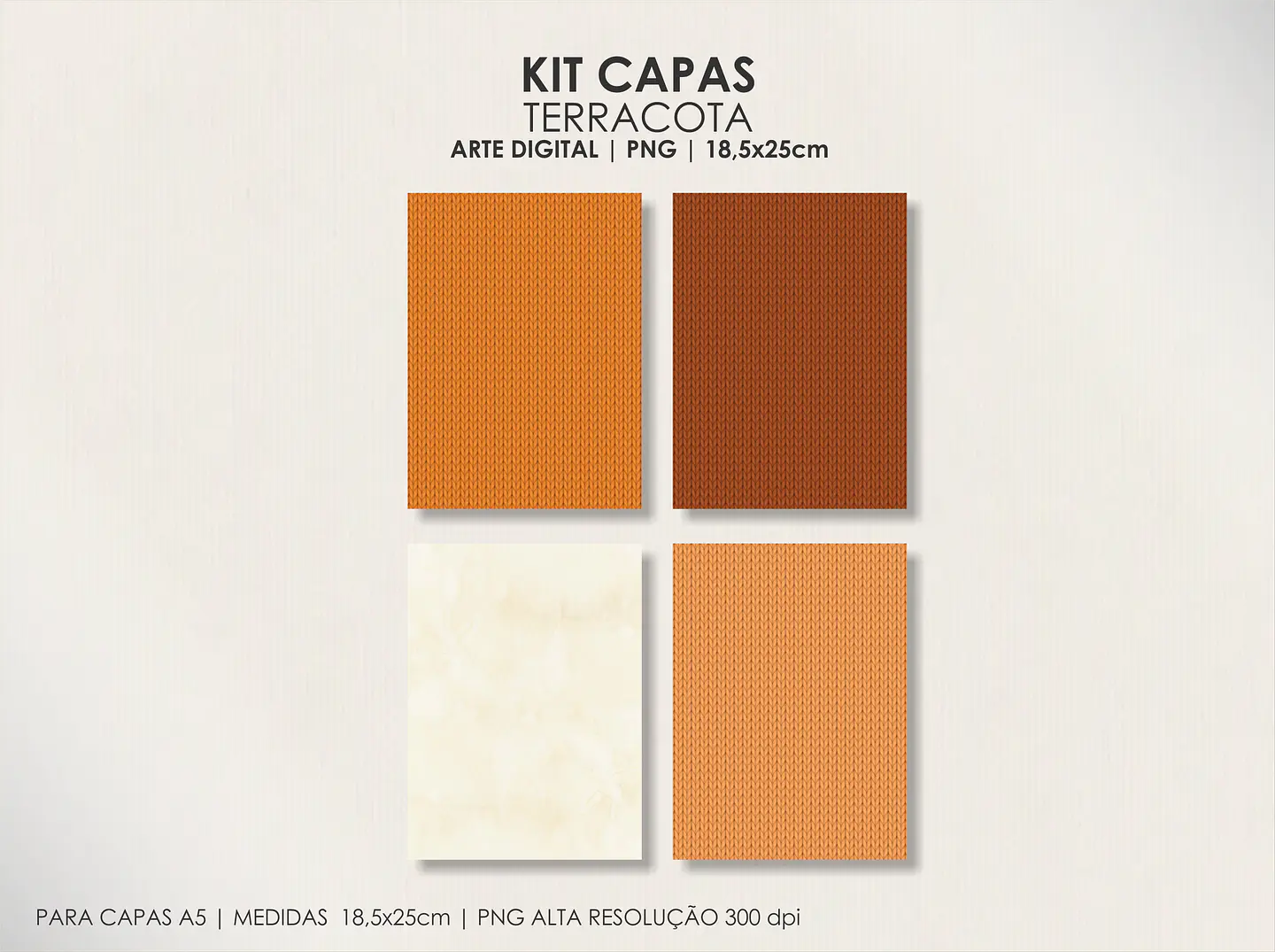  Arquivo Capas Kit Floral Terracota - Moldes da Lê 3