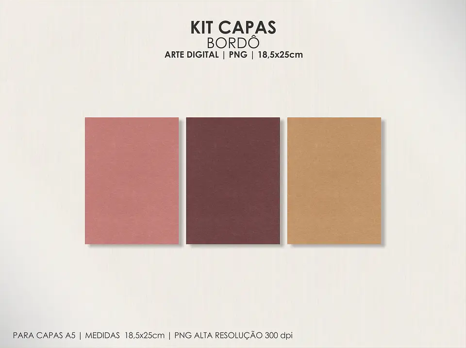 Arquivo Capas Kit Floral Bordô - Moldes da Lê 4