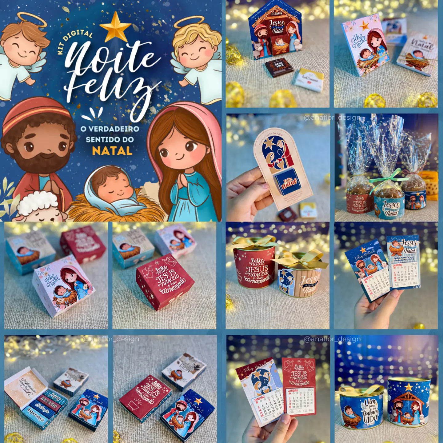 Arquivo Natal Cristão Noite Feliz Combo Completo - ANA FLOR 1