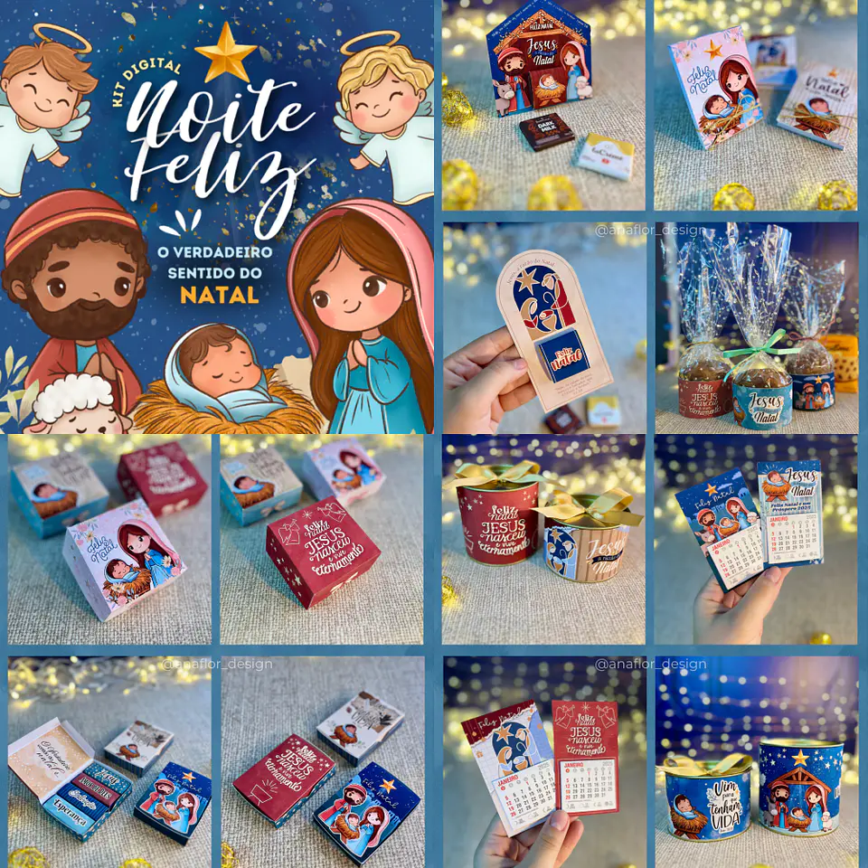 Arquivo Natal Cristão Noite Feliz Combo Completo - ANA FLOR 1