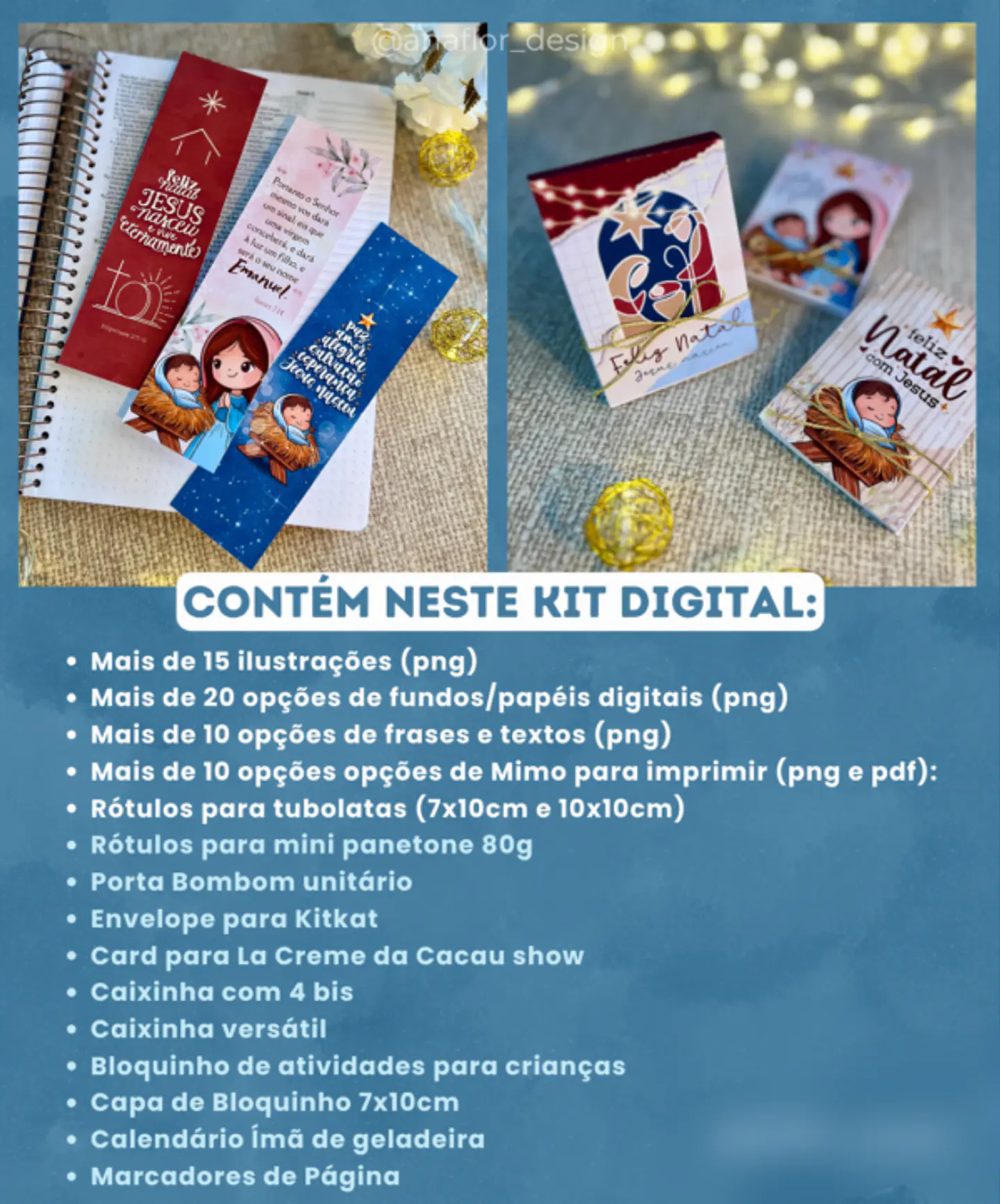 Arquivo Natal Cristão Noite Feliz Combo Completo - ANA FLOR 2
