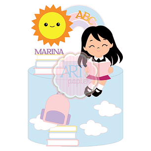 Arquivo de Corte Topo Formatura Menina ABC