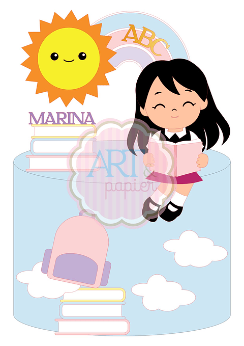 Arquivo de Corte Topo Formatura Menina ABC