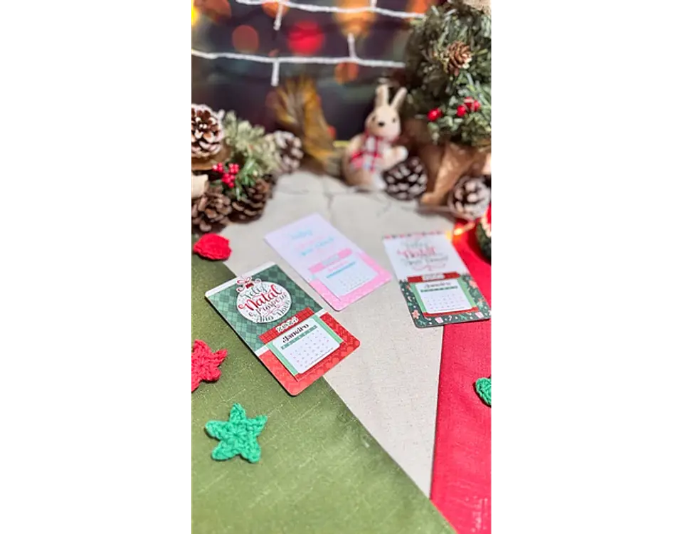 Arquivo Natal Mini Calendário Imã de Geladeira - Letterinhas 4