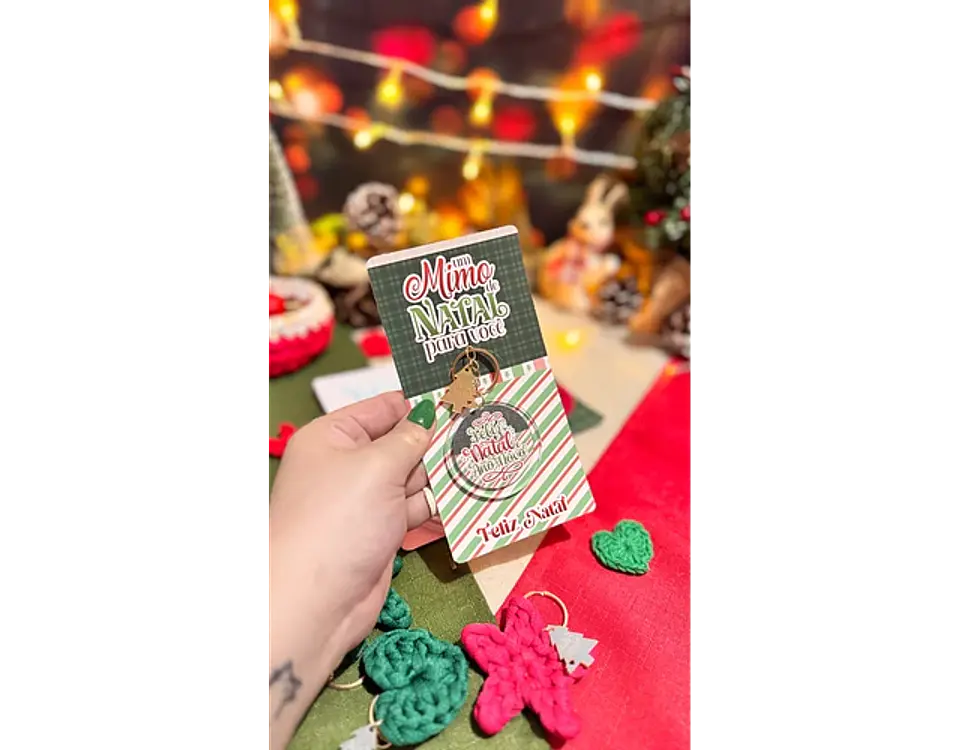 Arquivo Natal Card Chaveiro - Letterinhas 2