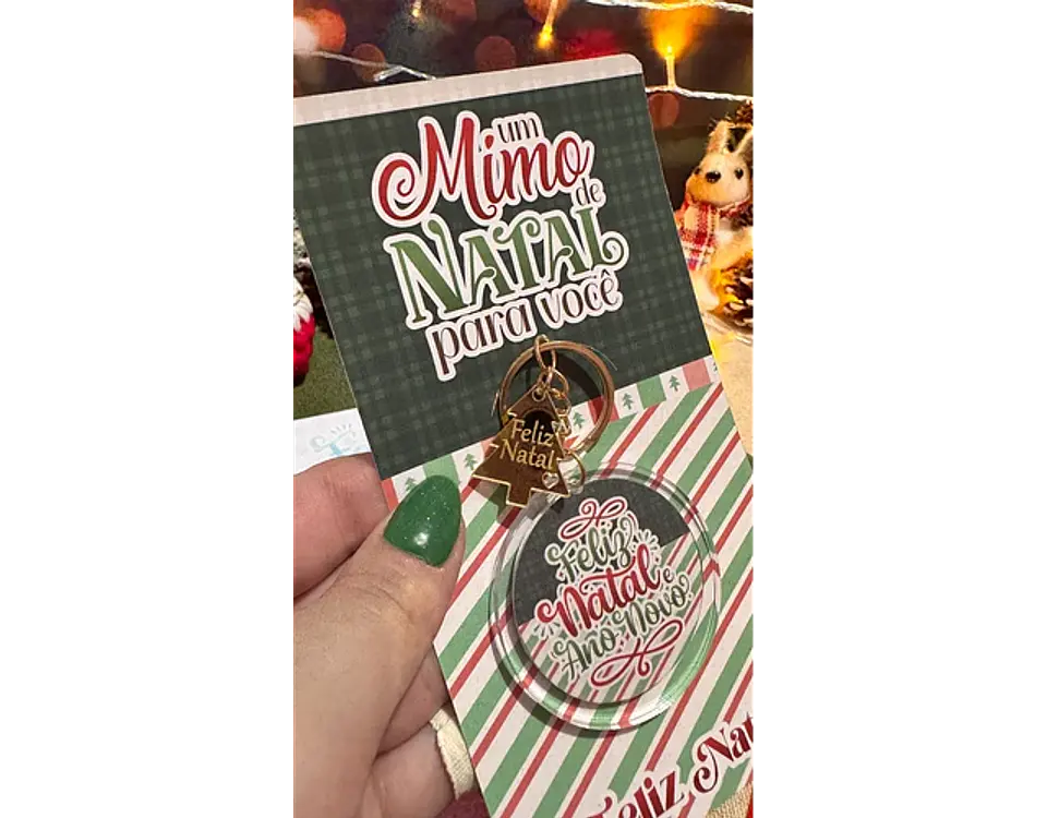 Arquivo Natal Card Chaveiro - Letterinhas 3