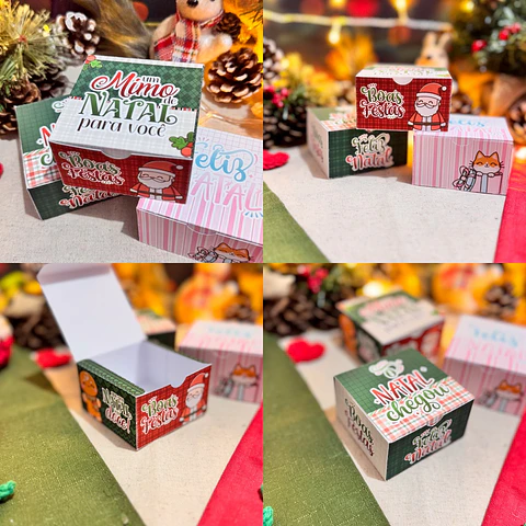 Arquivo Natal Caixa Quadrada Multiuso - Letterinhas