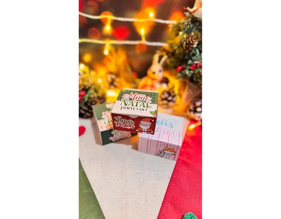 Arquivo Natal Caixa Quadrada Multiuso - Letterinhas 3