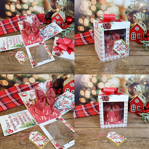  Arquivo Natal Caixa Panetone Explosão - Chuvinha de papel