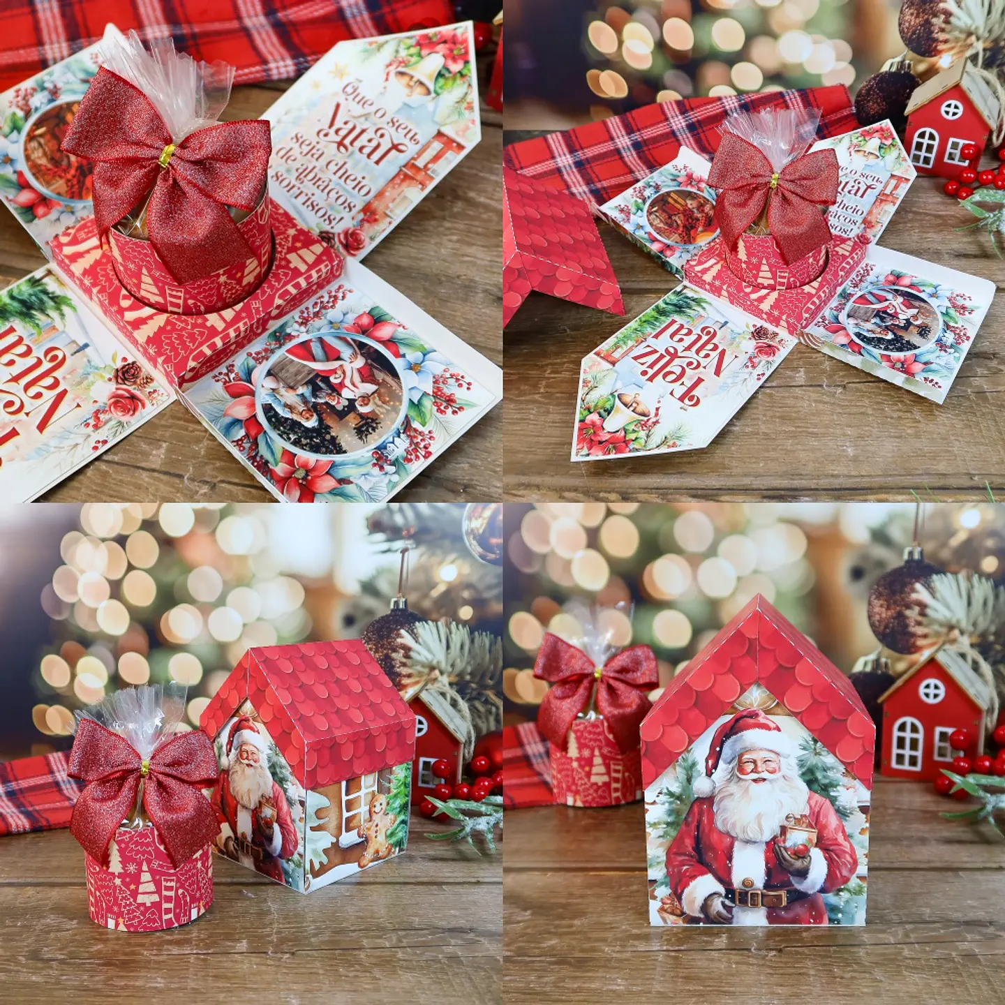 Arquivo Natal Caixa Panetone Casinha Explosão - Chuvinha de papel 1