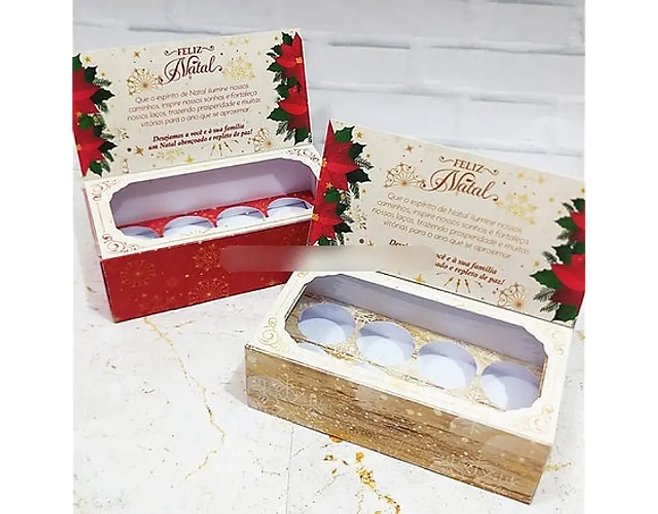 Arquivo Natal Caixa 8 doces - Kit Criações 2