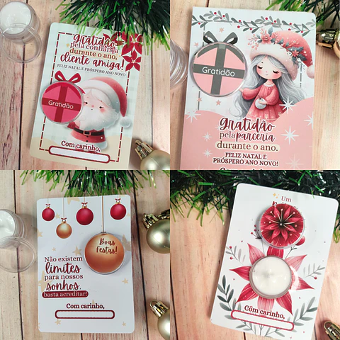 Arquivo Natal Card Potinho de Hidratante - Loopinha