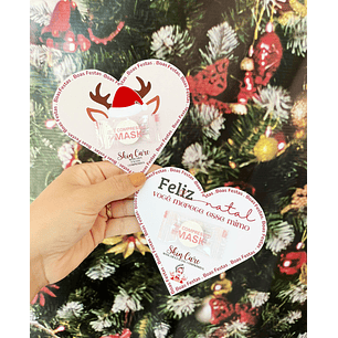 Arquivo Natal Card Mascara Comprimida Coração