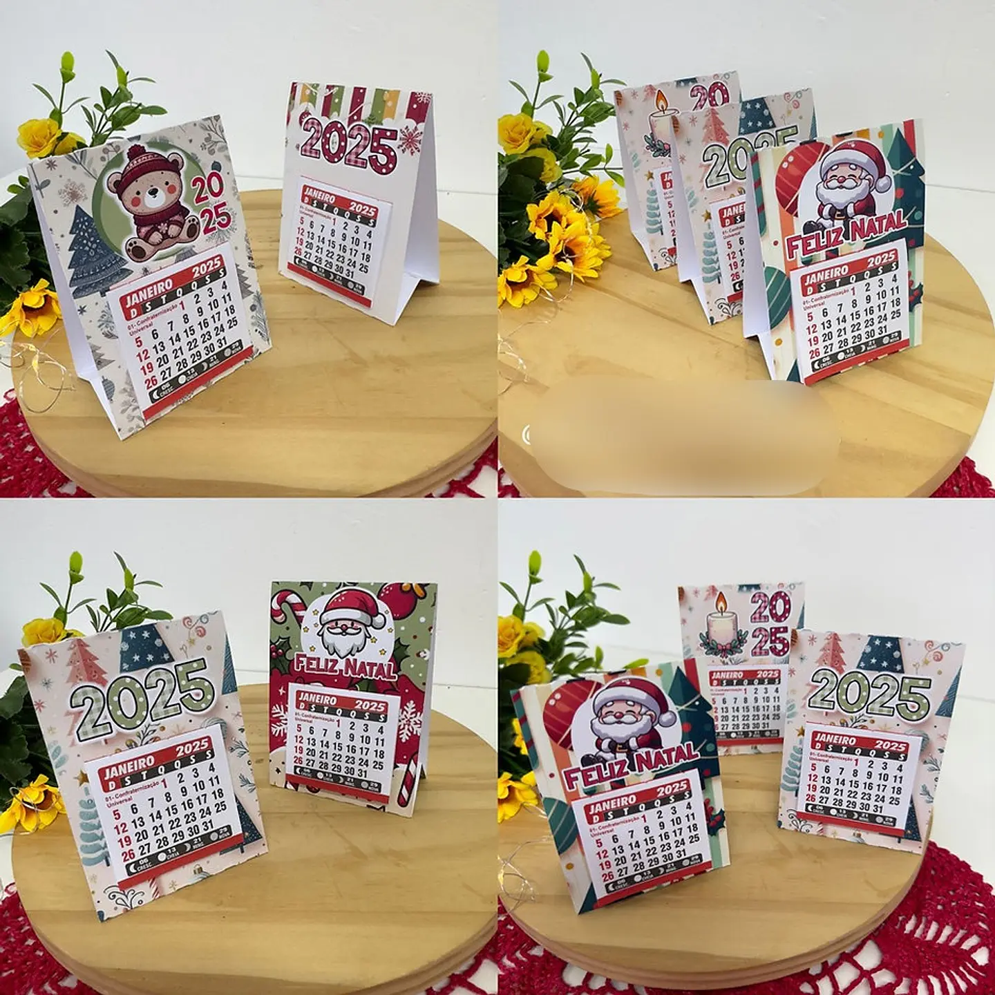 Arquivo Mini Calendario de Mesa Natal 2025 - A sua maneira festa 1