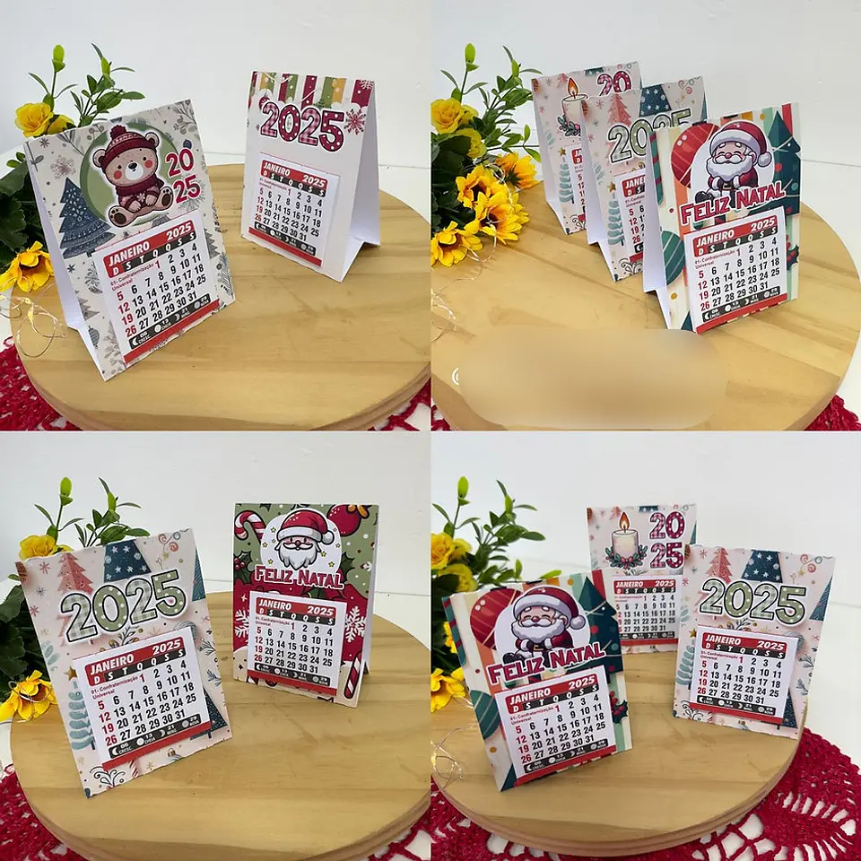 Arquivo Mini Calendario de Mesa Natal 2025 - A sua maneira festa 1