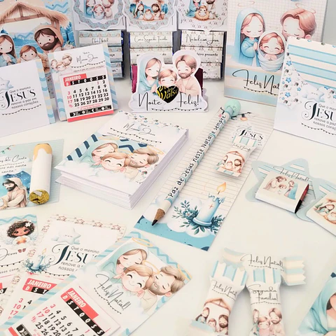 Arquivo Natal Cristão Azul Kit Mimos - Abelhinha