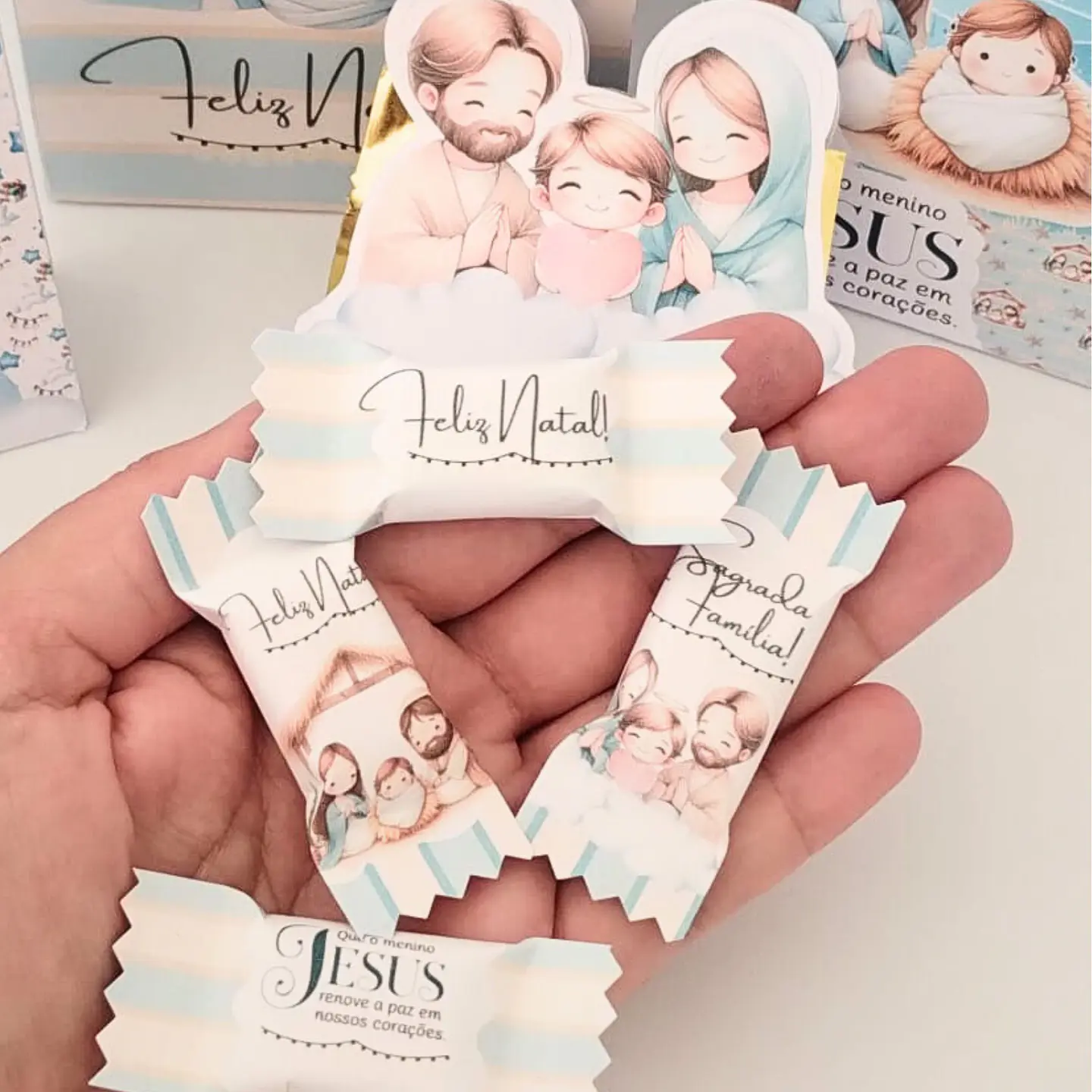 Arquivo Natal Cristão Azul Kit Mimos - Abelhinha 2