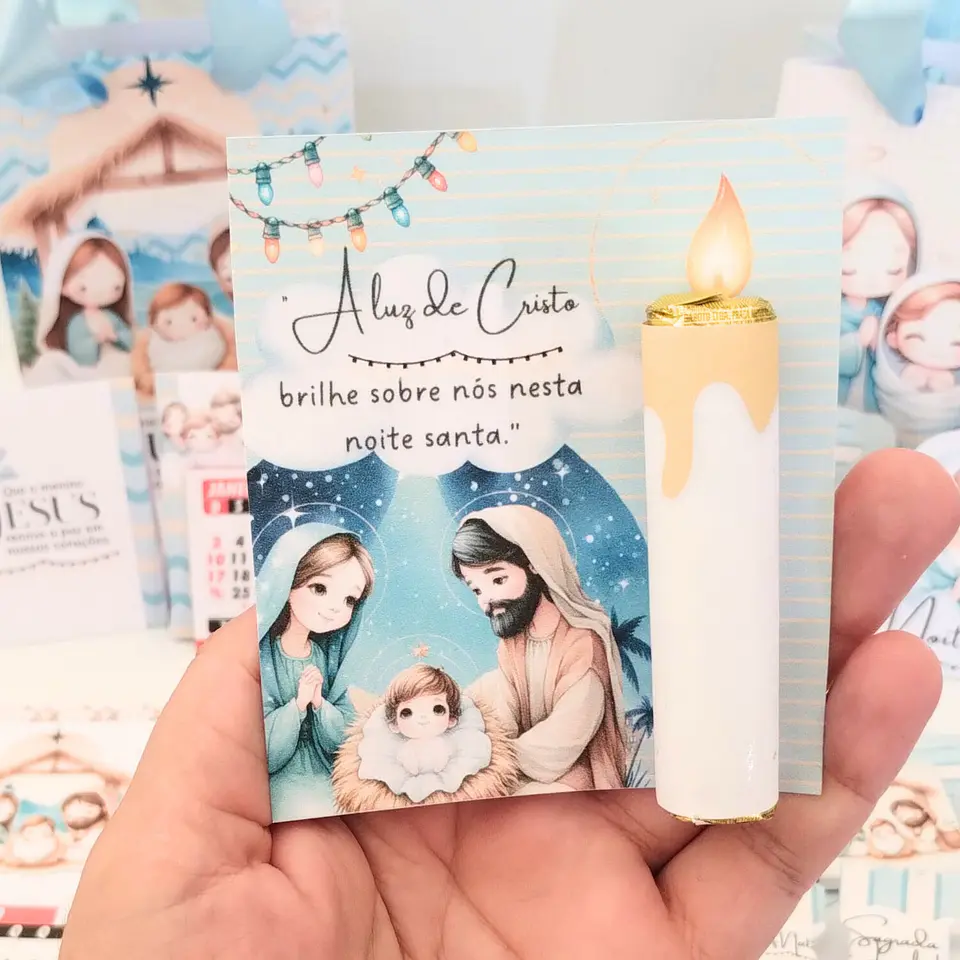 Arquivo Natal Cristão Azul Kit Mimos - Abelhinha 6