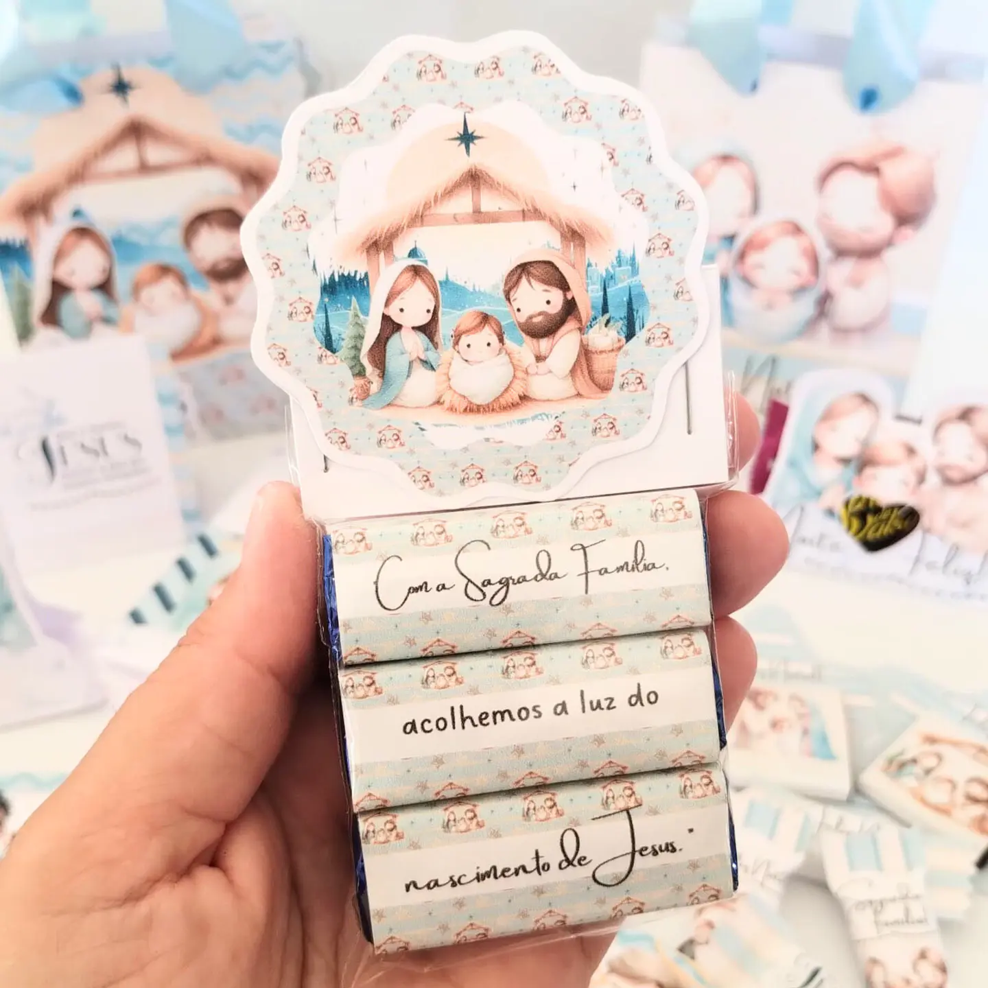 Arquivo Natal Cristão Azul Kit Mimos - Abelhinha 10