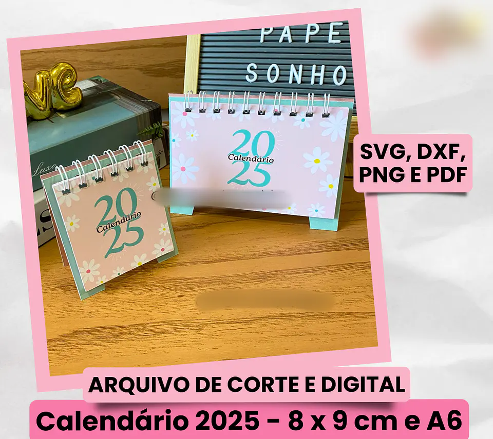 Arquivo Calendário 2025 A6 e 8x9 - Dicas de Papeleira 1