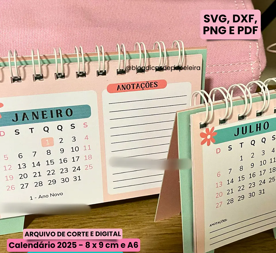 Arquivo Calendário 2025 A6 e 8x9 - Dicas de Papeleira 4