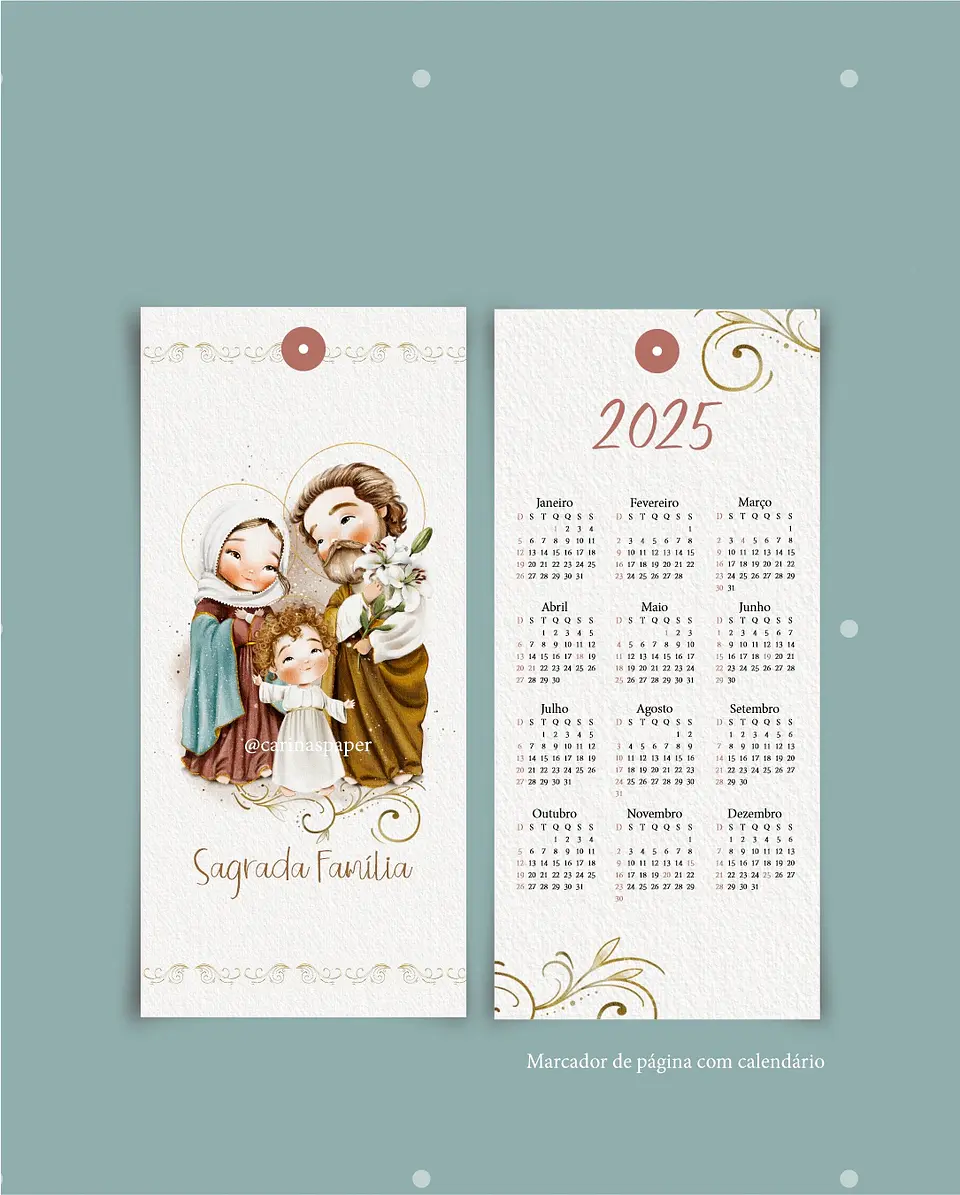 Kit Encadernação Sagrada Família – Printables (Santinhos) - Carinas Paper 3
