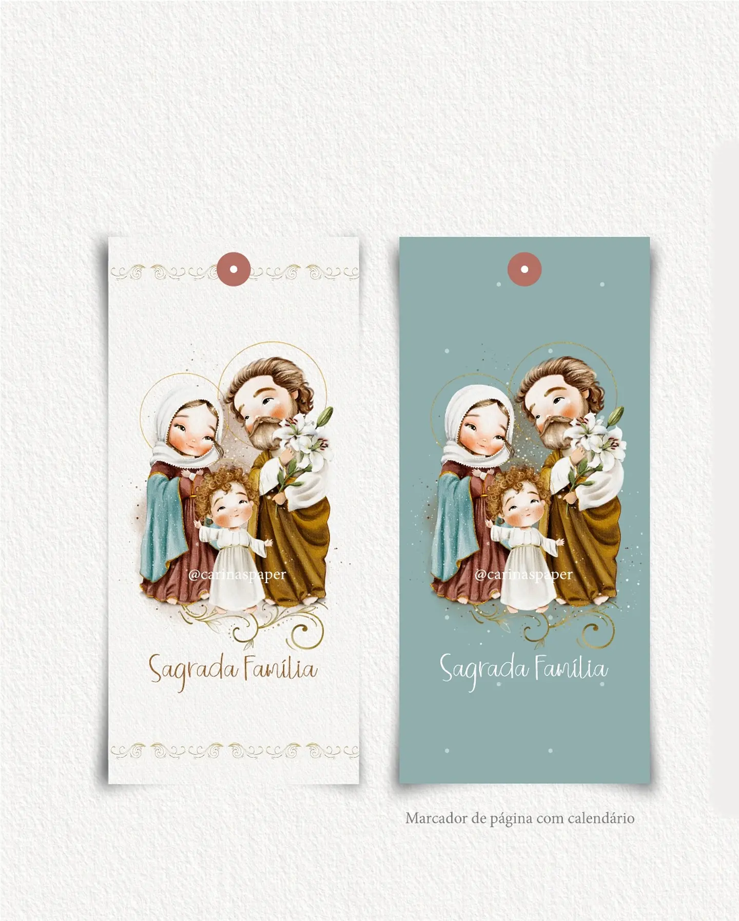 Kit Encadernação Sagrada Família – Printables (Santinhos) - Carinas Paper 4