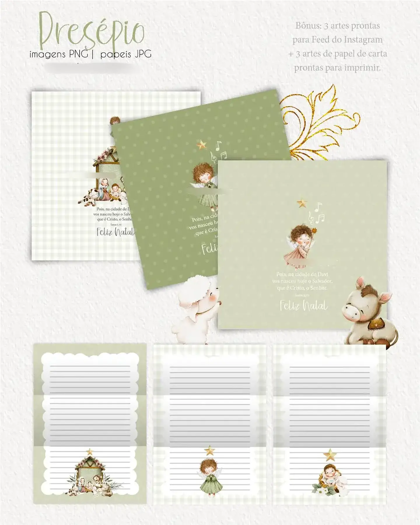 Kit Digital Natal Cristão Presépio - Carinas Paper 4