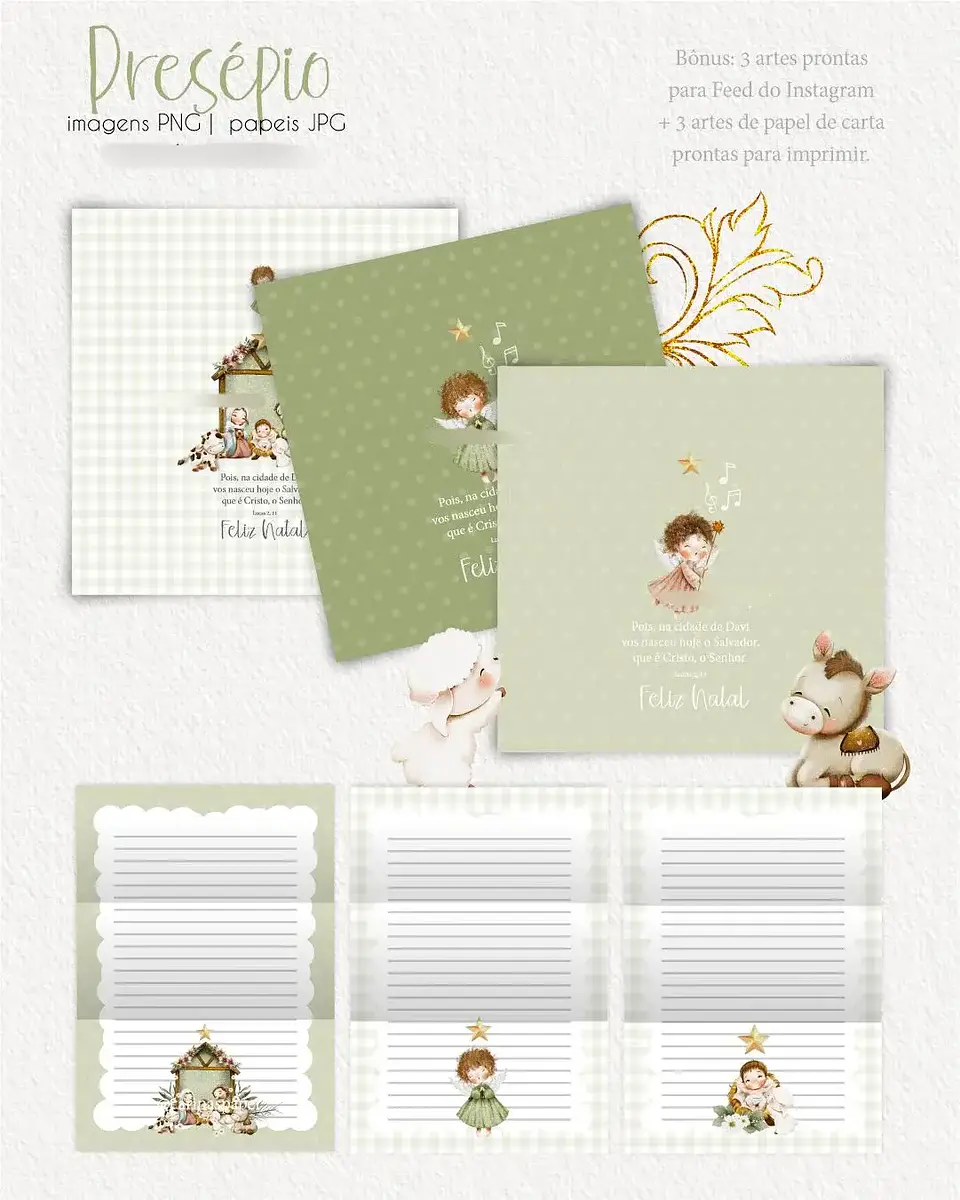 Kit Digital Natal Cristão Presépio - Carinas Paper 4
