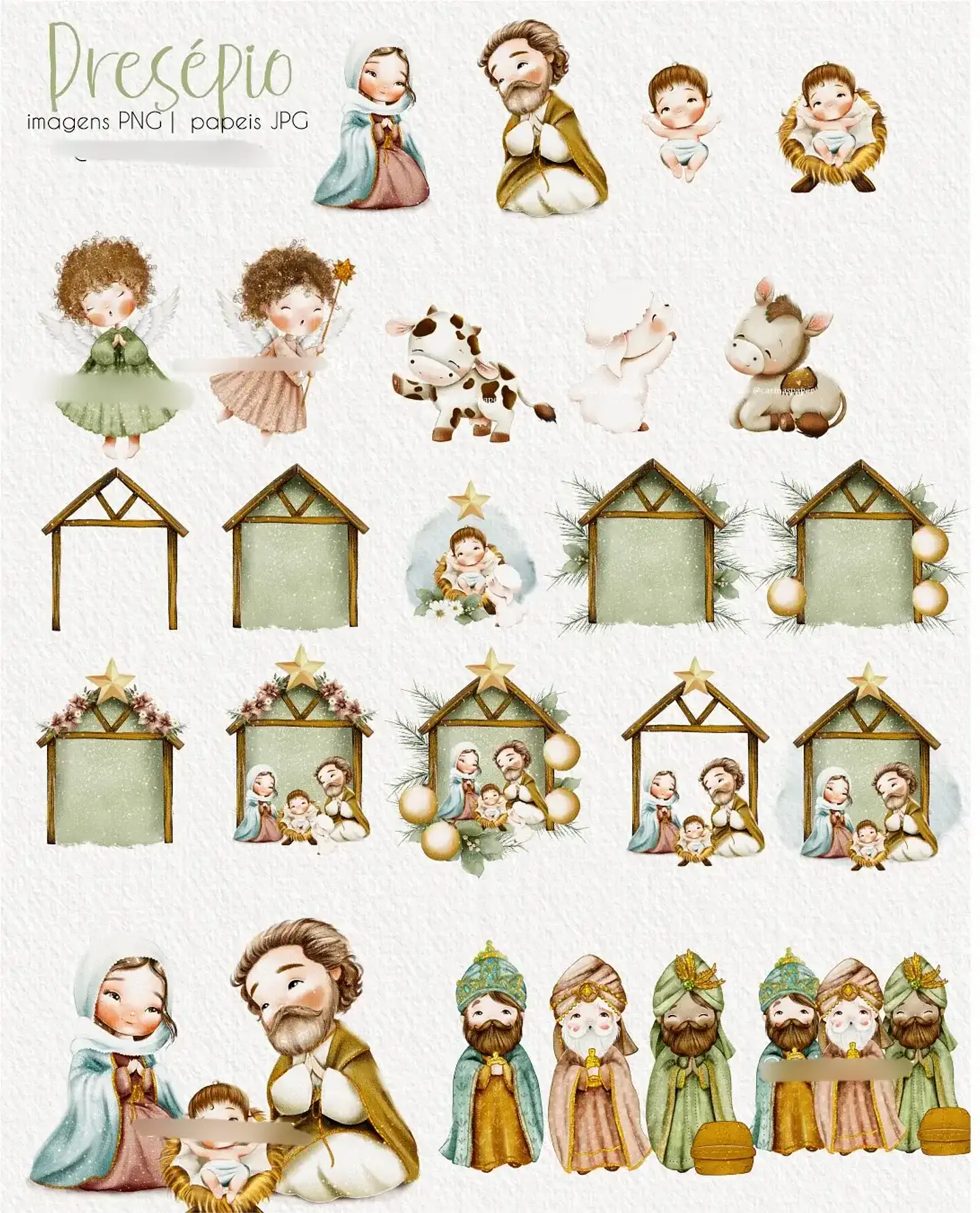 Kit Digital Natal Cristão Presépio - Carinas Paper 2