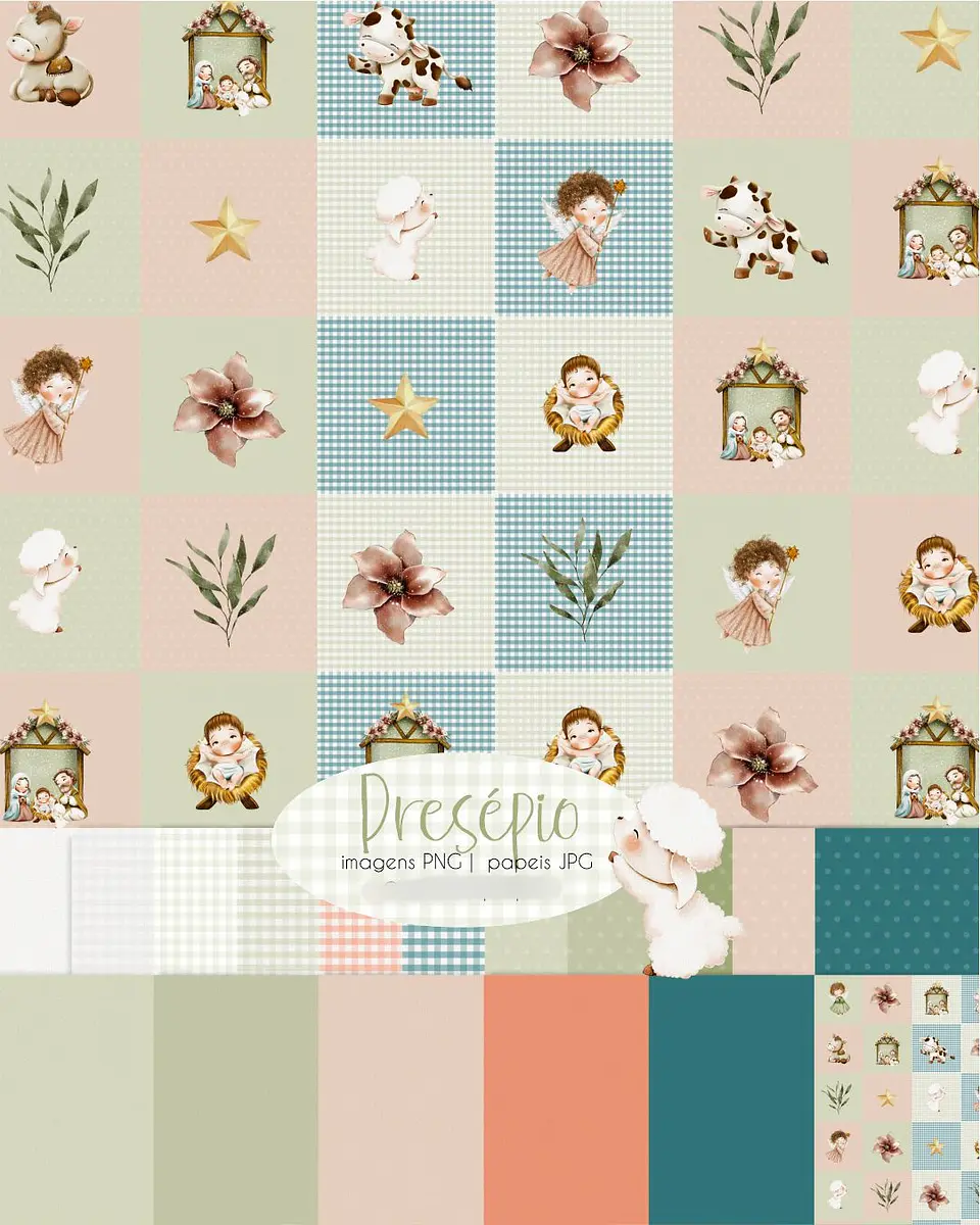 Kit Digital Natal Cristão Presépio - Carinas Paper 5