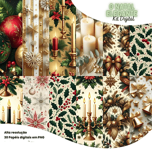 Kit Digital Natal Elegante - Eternize