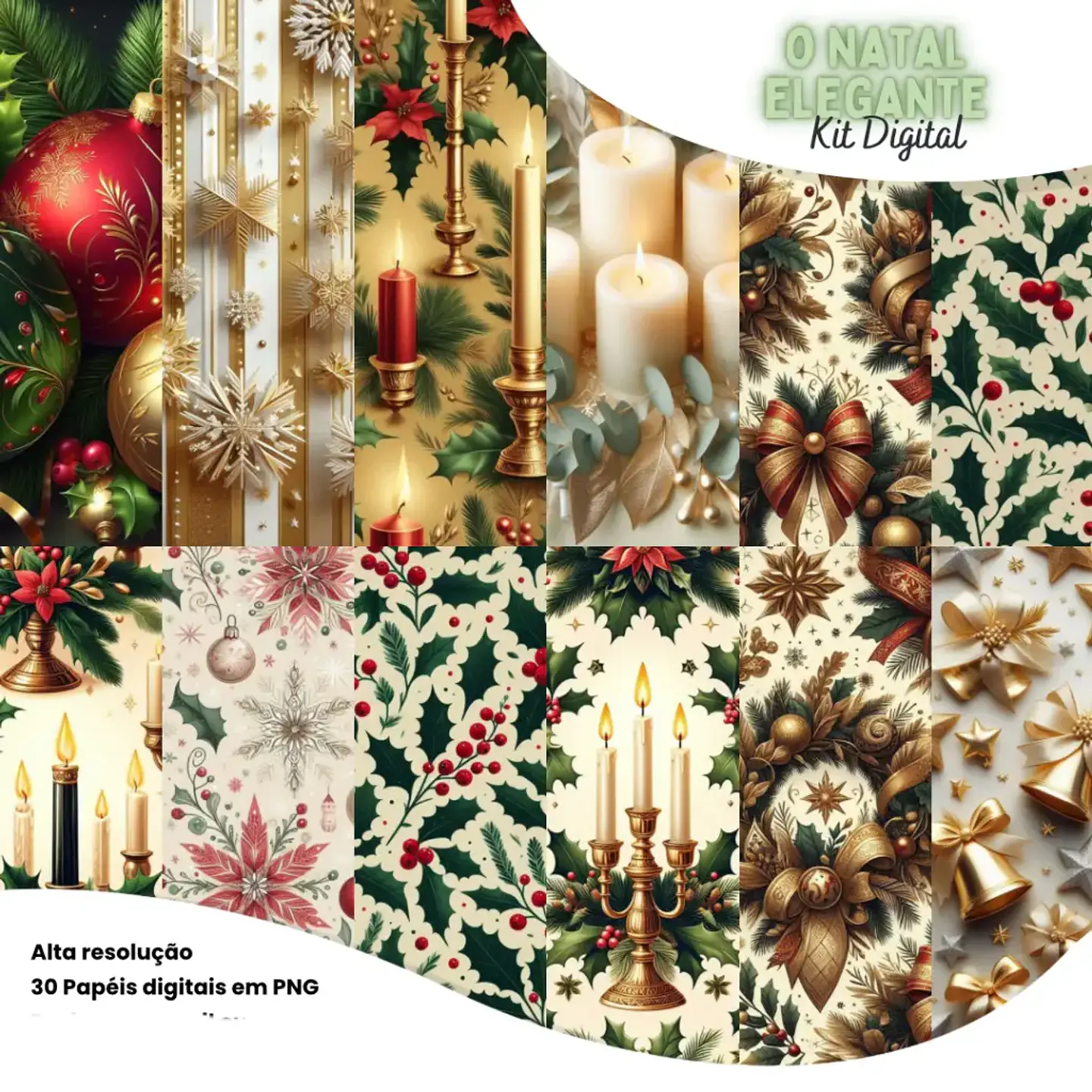 Kit Digital Natal Elegante - Eternize 1