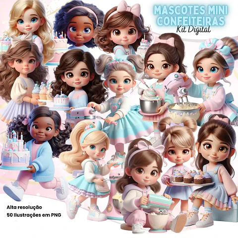 Kit Digital Mini Confeiterias Mascores - Eternize