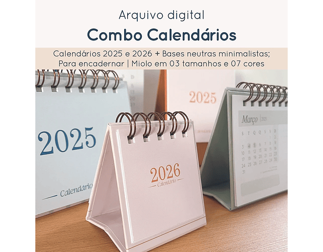 Arquivo Calendários de Mesa 2025 e 2026 - Papel Sorriso