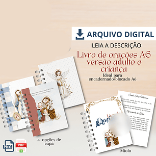 Arquivo Livro de Orações A6 Adulto e Criança - Pitakos