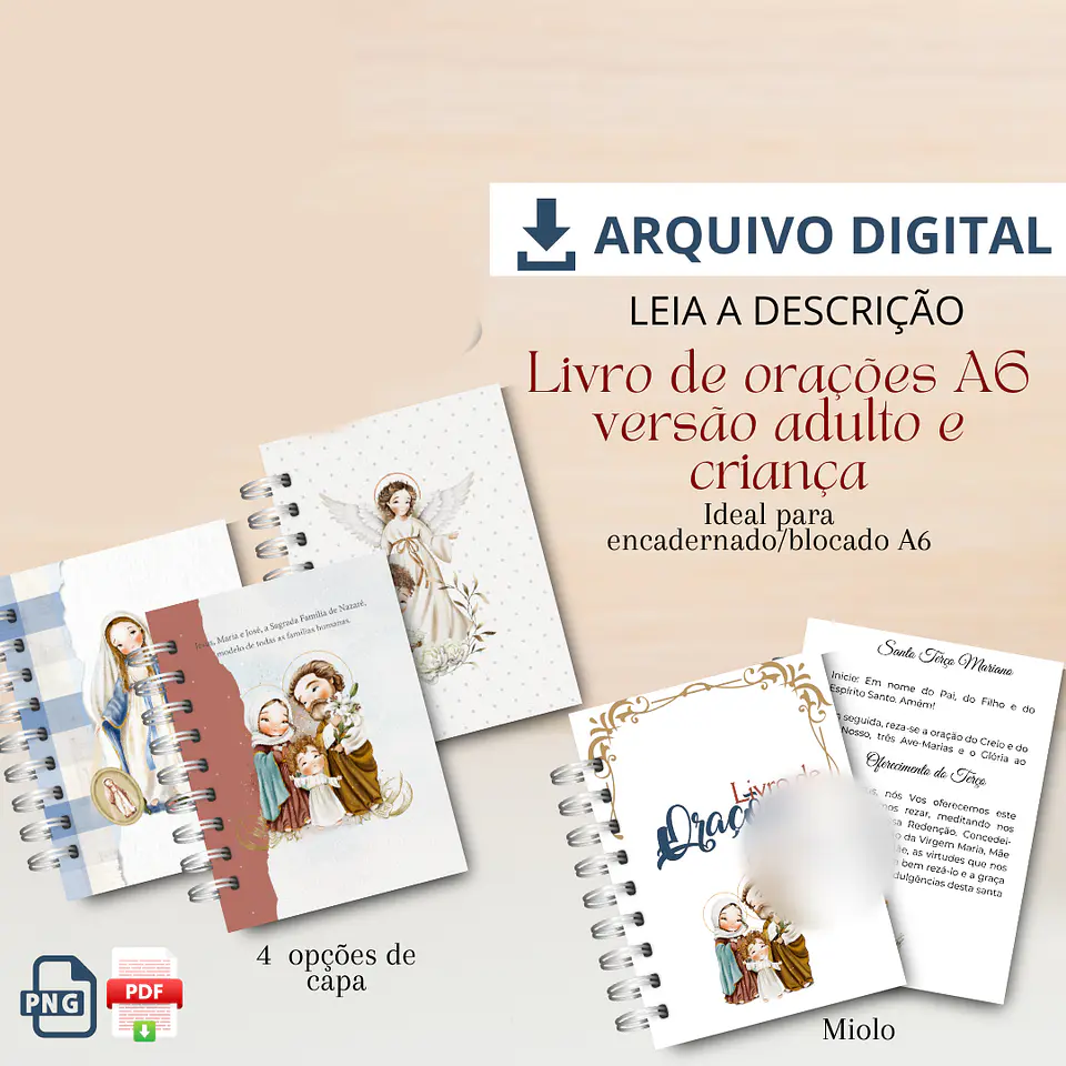 Arquivo Livro de Orações A6 Adulto e Criança - Pitakos 1