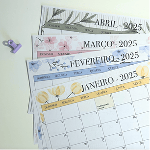  Arquivo Planner de Mesa Florescer Datado 2025 