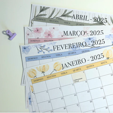  Arquivo Planner de Mesa Florescer Datado 2025 