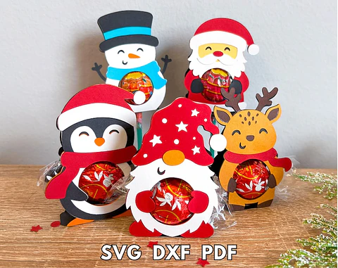 Arquivo Natal Porta Bombom em Camadas