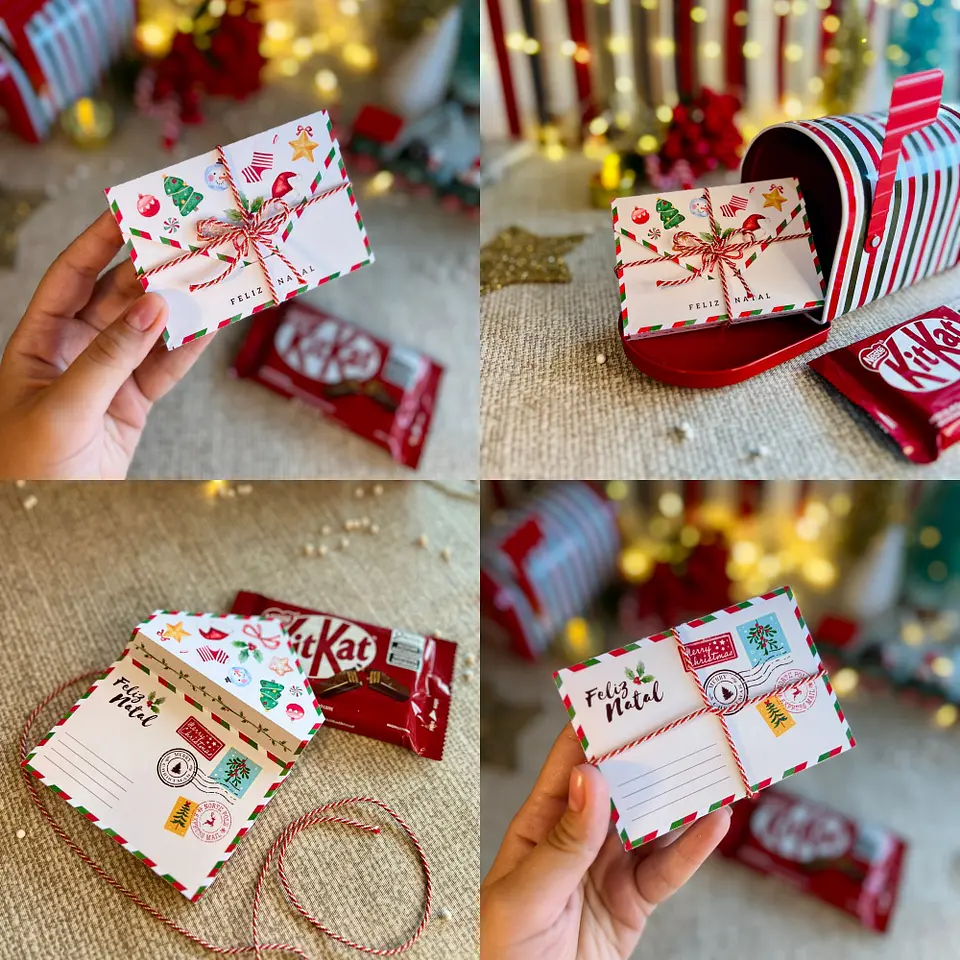 Arquivo Natal Envelope para Kit Kat - Ana Flor 1
