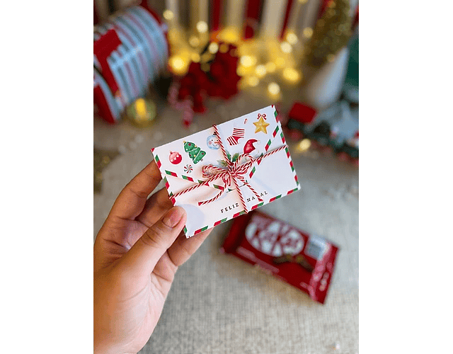 Arquivo Natal Envelope para Kit Kat - Ana Flor