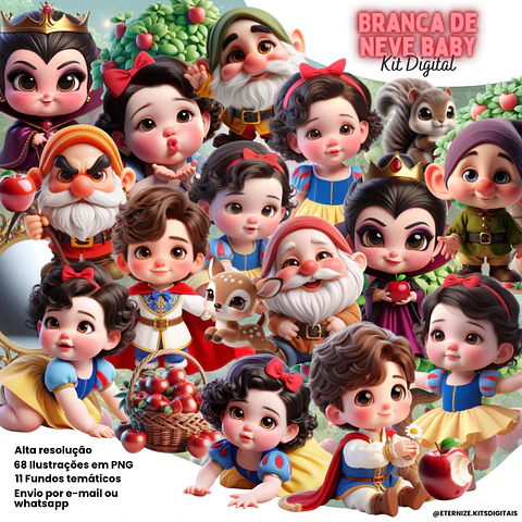 Kit Digital Branca de Neve Baby