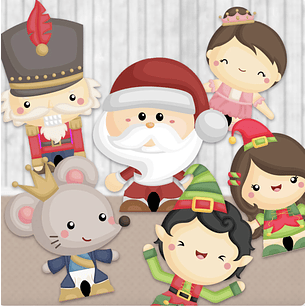 Arquivo Natal Kit Papertoy - Bonequinhos 3D