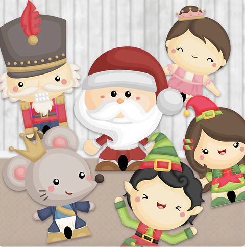 Arquivo Natal Kit Papertoy - Bonequinhos 3D