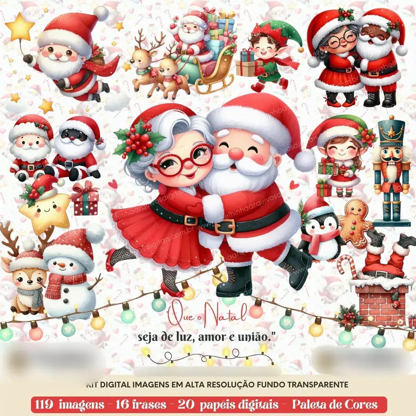 Kit Digital Natal Família Noel - Abelhinha 1