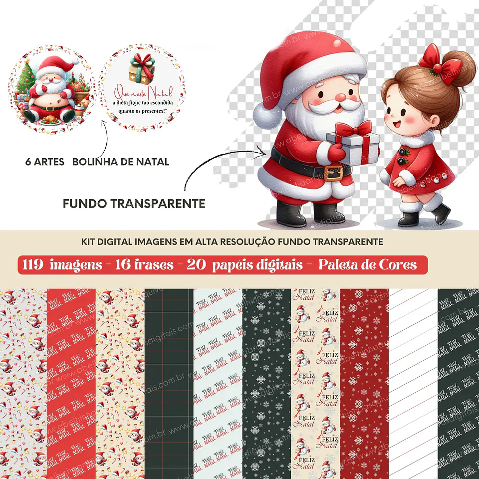 Kit Digital Natal Família Noel - Abelhinha 2